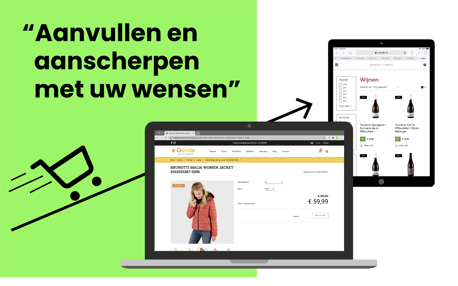 Een webshop die uw boost! - info over een webshop? Mail naar studio@reclameloods.nl